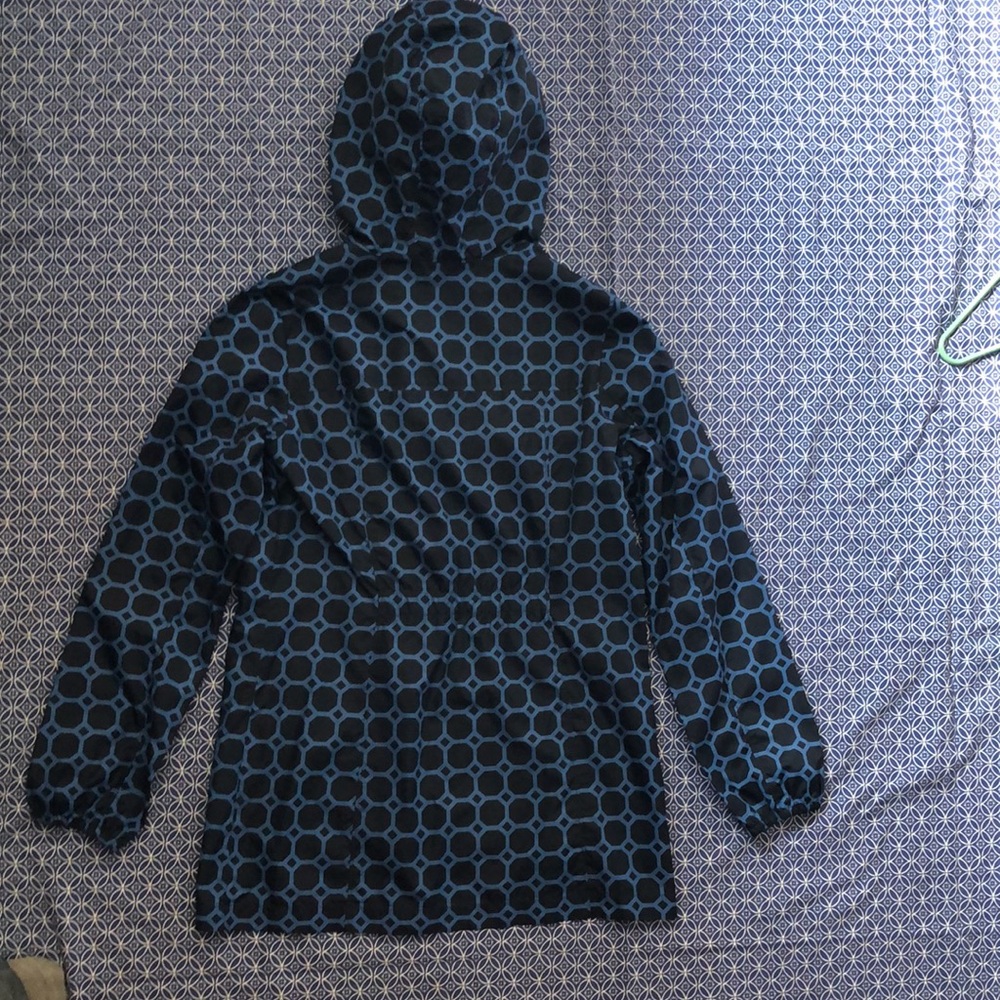 Lands’ End Packable Rain Jacket, Blue Pattern, Li… - image 2